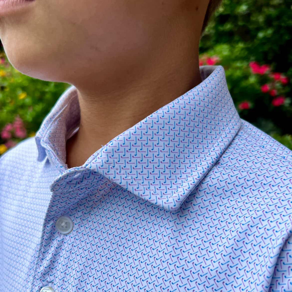 The Clubhouse Print: Blue & Purple