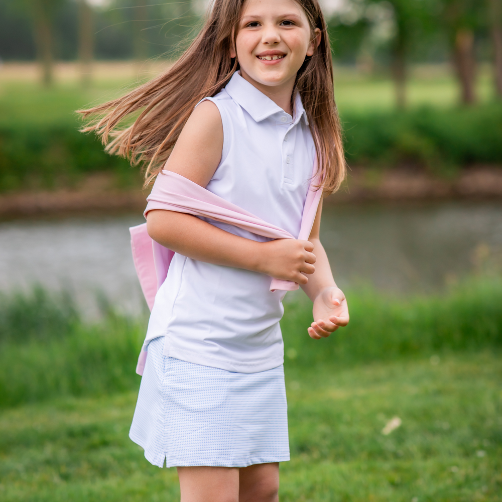 The Performance Print Skort - Hare Edition: Harbor Blue