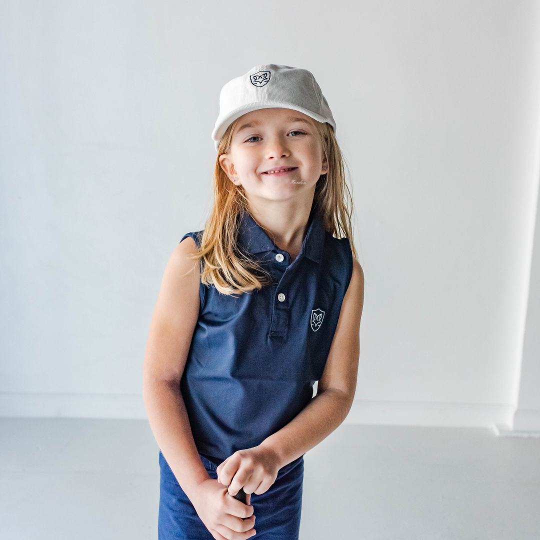 Navy Foxden Classic Girls Polo