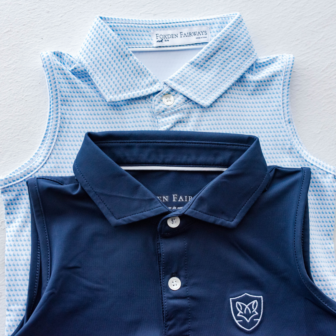 Navy Foxden Classic Girls Polo
