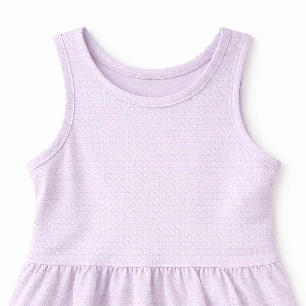 The Country Club Playdress: Clubhouse Print Pink & Blue