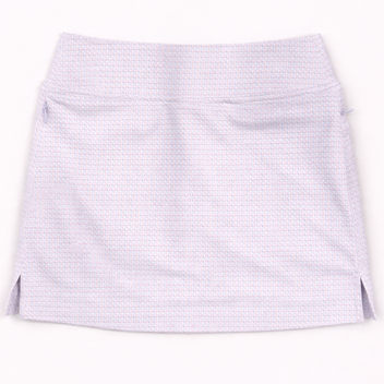 The Performance Skort: Clubhouse Print Pink & Blue