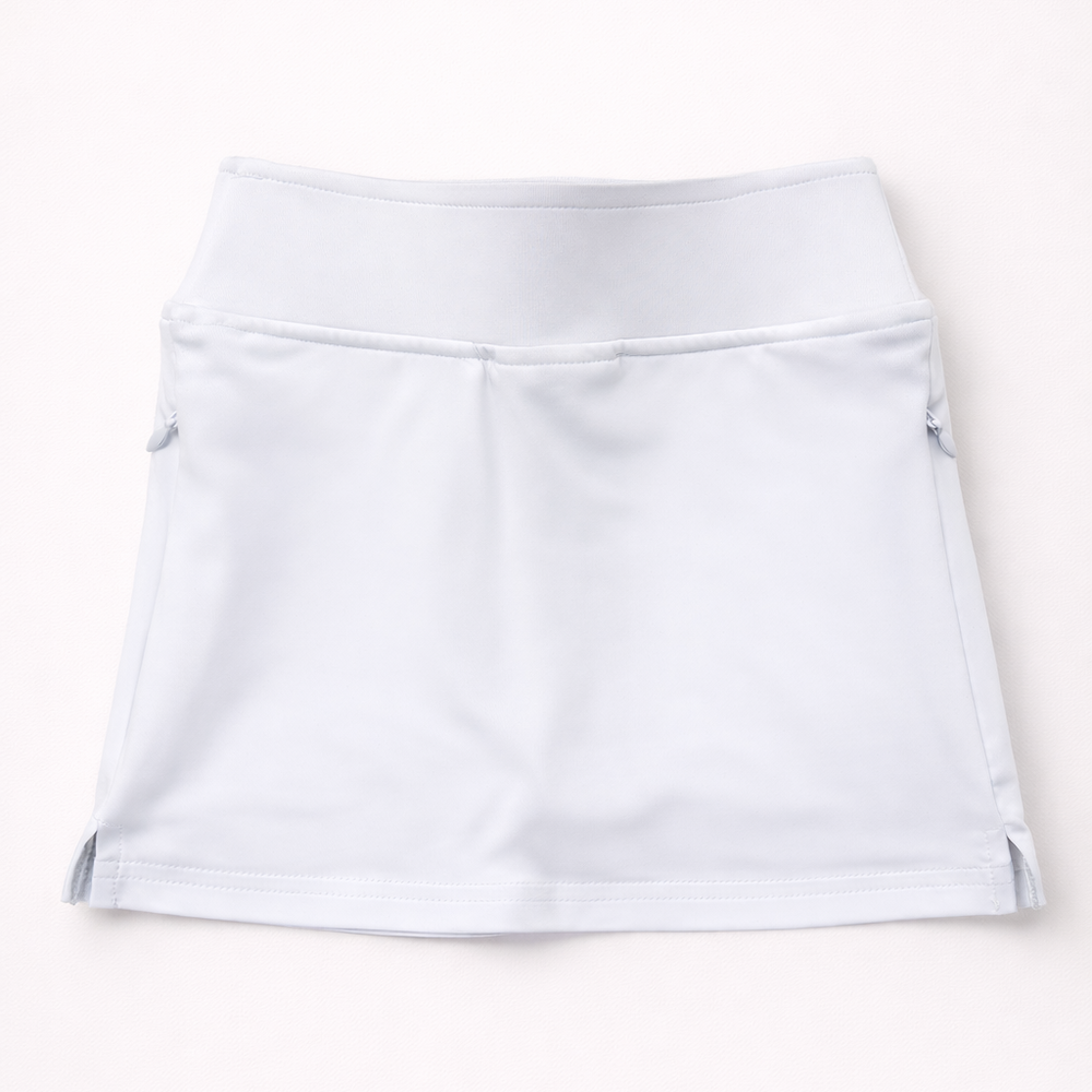 White athletic skirt on a white background