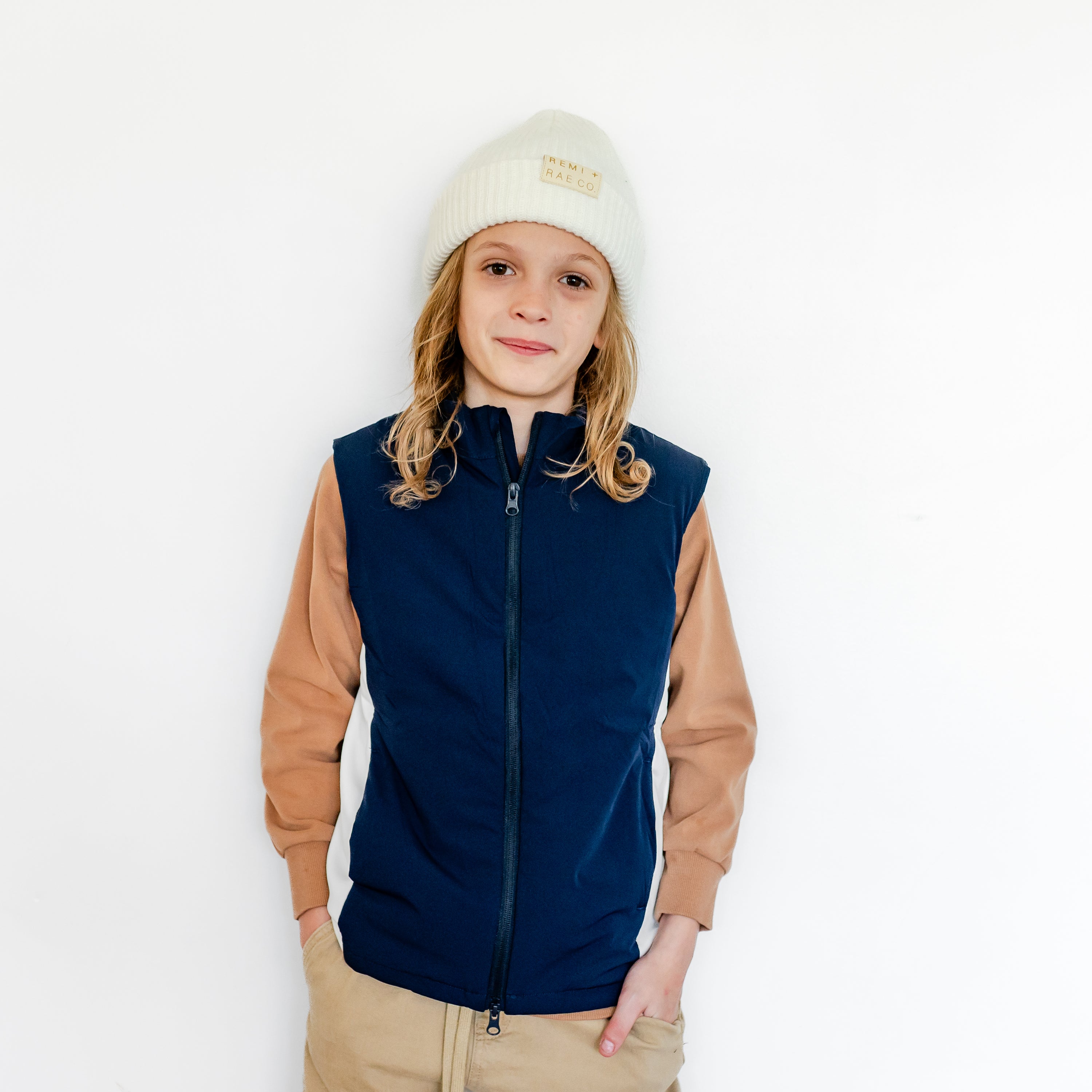 The Fox Run Vest - Navy & White