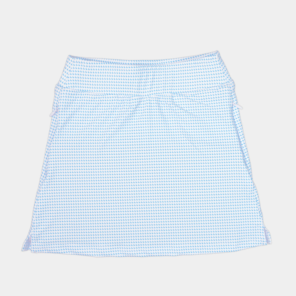 The Performance Print Skort - Hare Edition: Harbor Blue