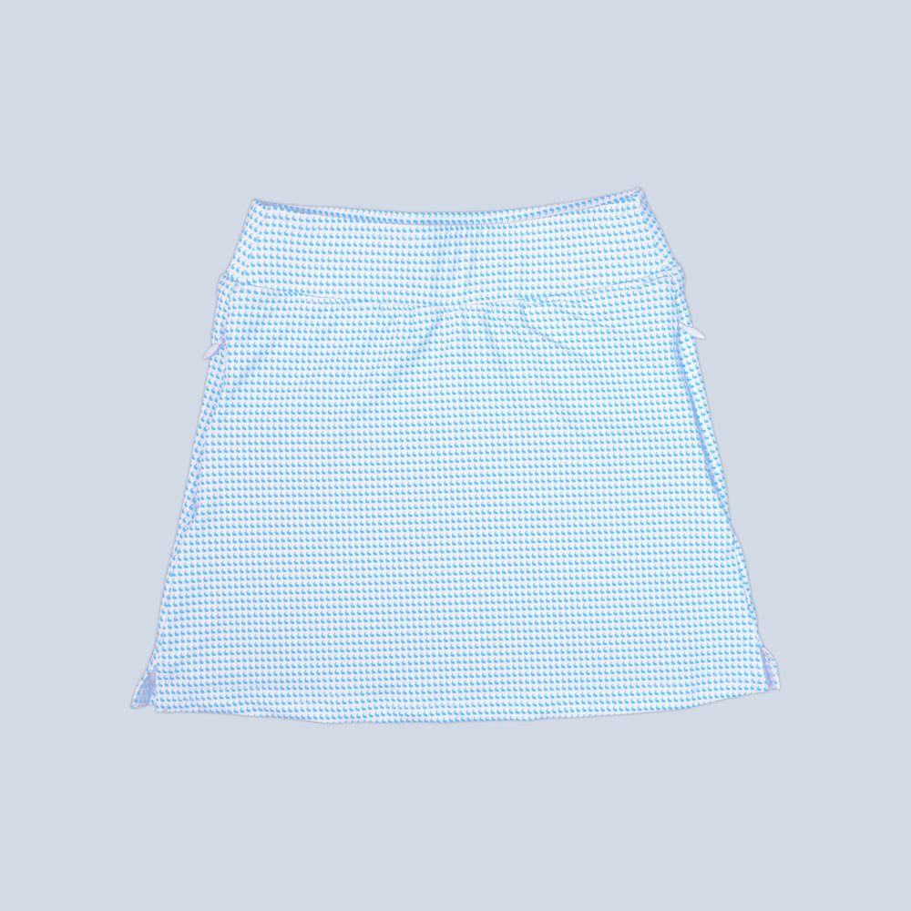 The Performance Print Skort - Hare Edition: Harbor Blue