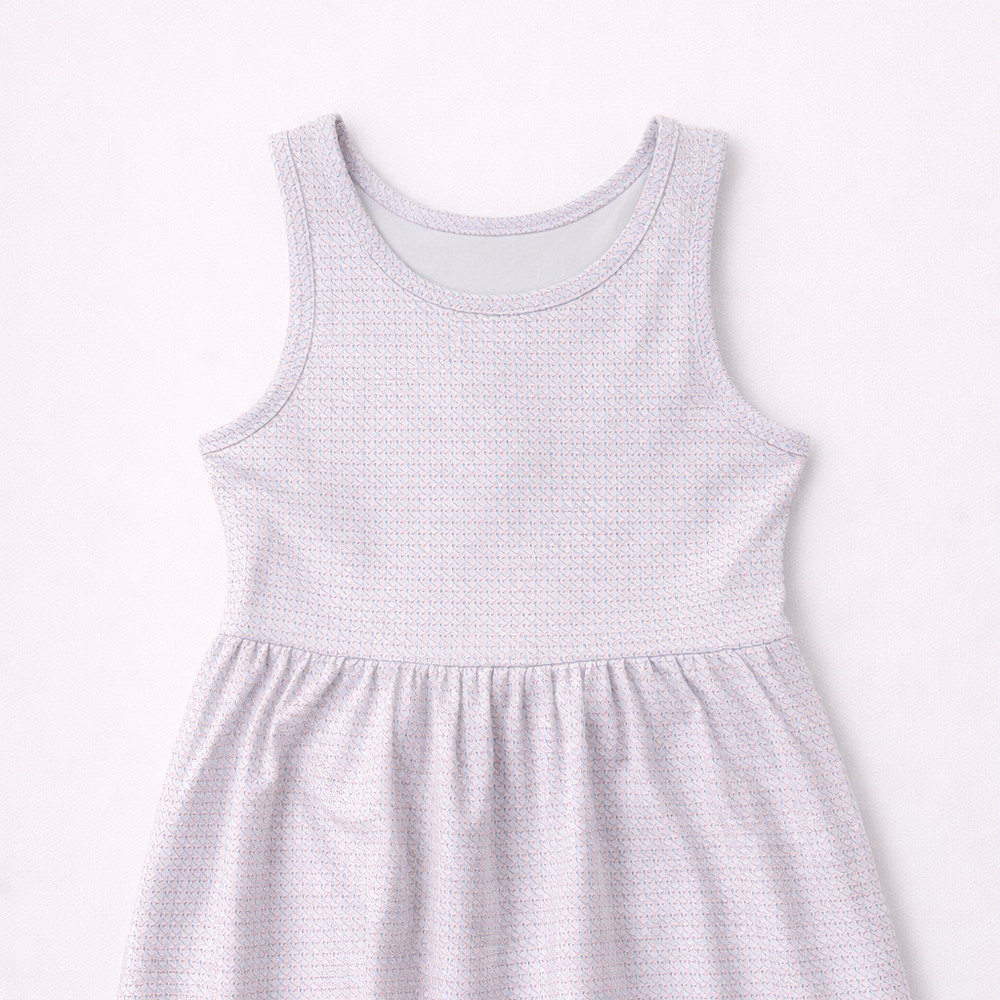 The Country Club Playdress: Clubhouse Print Pink & Blue