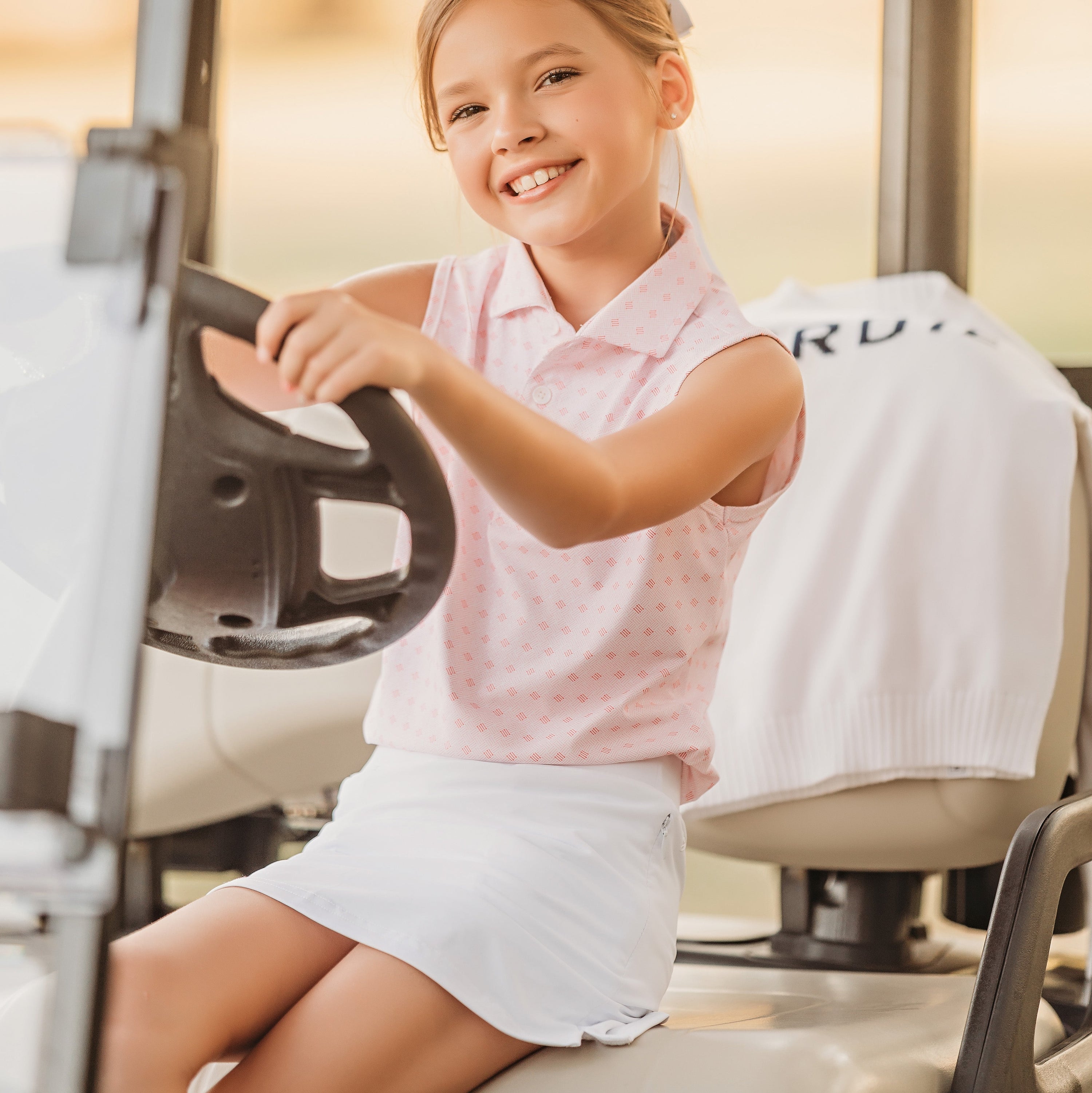 The Performance Solid Skort - White