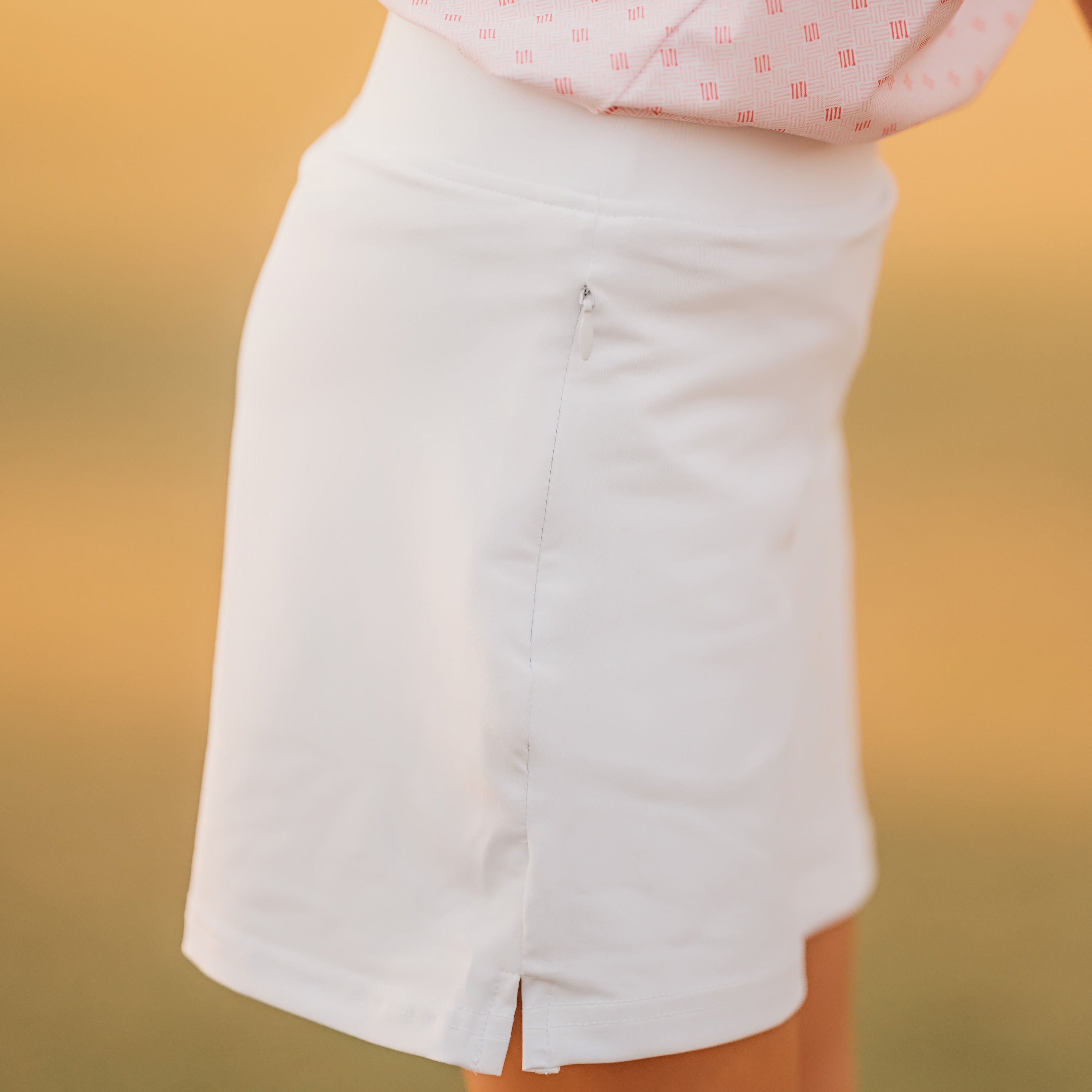 The Performance Solid Skort - White